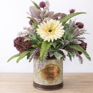 Vintage-style faux floral arrangement